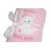 Personalised Embroidered New Baby Girl 3 Piece Bunny Gift Set